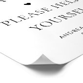 Elegant Script Hart Grazing Station Trouwbord Poster (Hoek)