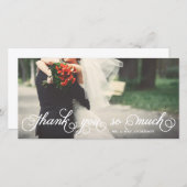 Elegant Script Hartelijk dank, hartelijk dank Bedankkaart (Voorkant / Achterkant)