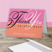 Elegant script - Hartelijk dank Kaart