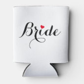 Elegant Script Heart Bride Koelbox Hoesje Coozie (Voorkant)