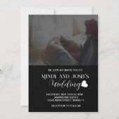 Elegant Script Heart Two Photo Kaart (Achterkant)