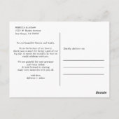 Elegant Script Heart Weddenschap Foto bedankt Briefkaart (Achterkant)