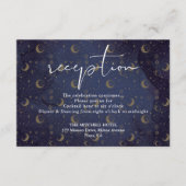 Elegant script Hemelse bruiloft receptie Informatiekaartje (Voorkant)