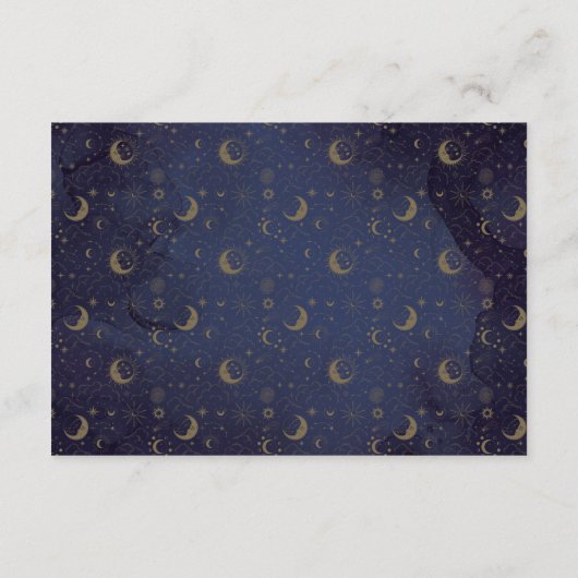 Elegant script Hemelse bruiloft receptie Informatiekaartje (Achterkant)