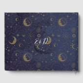 Elegant script hemelse mystieke bruiloft gastenboek (Achterkant)