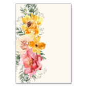 Elegant script herfst bloemenbruiloft kaart (Achterkant)