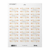 Elegant Script Herfst Golden Foliage Dank u Etiket (Full Sheet)