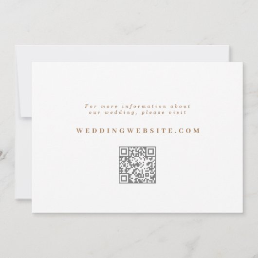 Elegant Script Herfst Wildflowers QR Code Wedding Save The Date (Achterkant)