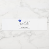 Elegant Script High School Afstuderen Waterfles Etiket (Enkel label)