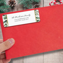 Elegant Script Holiday Pines Gold Lijst Custom