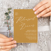 Elegant Script Honey Gold repetitie diner QR Kaart