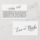 Elegant Script Honeymoon die het goed doet Informatiekaartje (Voorkant / Achterkant)