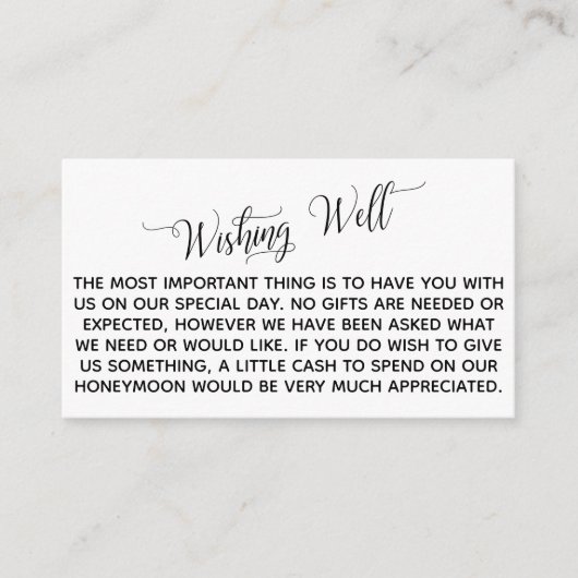 Elegant Script Honeymoon die het goed doet Informatiekaartje (Voorkant)