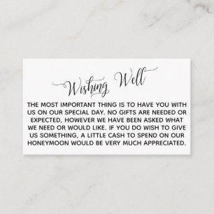 Elegant Script Honeymoon die het goed doet Informatiekaartje