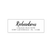 Elegant Script Housewarming Retouradres Self-in Zelfinktende Stempel (Design)