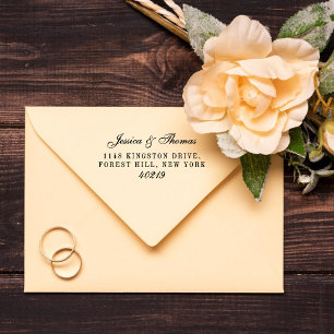 Elegant Script Huwelijk Zelfinktende Stempel