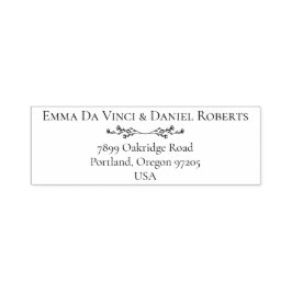 Elegant Script Huwelijks Retouradres Stempel
