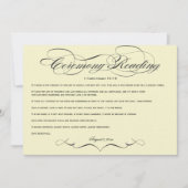 Elegant Script Huwelijksceremonie Lezing (Voorkant)
