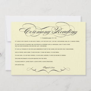 Elegant Script Huwelijksceremonie Lezing