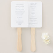 Elegant script huwelijksceremonie programma handwaaier