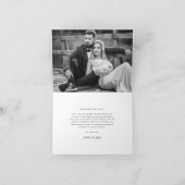 Elegant Script Huwelijksfoto Bedankkaart (Binnen)