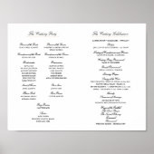 Elegant Script Huwelijksprogramma Binnen Download Poster (Voorkant)