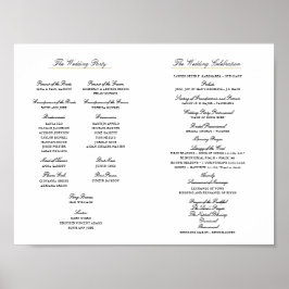 Elegant Script Huwelijksprogramma Binnen Download Poster
