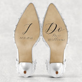 Elegant Script I Do Bride Wedding Shoe Vinyl Decal Sticker