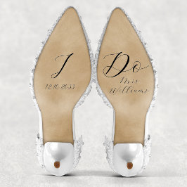 Elegant Script I Do Bride Wedding Shoe Vinyl Decal Sticker