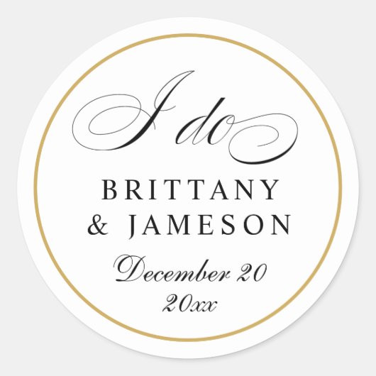 Elegant Script I Wedding Sticker (Voorkant)