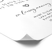 Elegant script in liefdevolle herinnering trouwtek poster (Hoek)