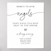 Elegant script in liefdevolle herinnering trouwtek poster (Voorkant)