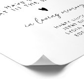 Elegant script in liefdevolle herinnering trouwtek poster (Hoek)