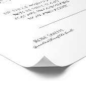 Elegant script in liefdevolle herinnering trouwtek poster (Hoek)