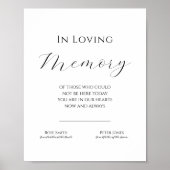 Elegant script in liefdevolle herinnering trouwtek poster (Voorkant)