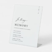 Elegant script in liefdevolle herinnering trouwtek reclamebord met voetstuk (Voorkant)