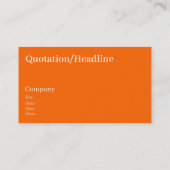 Elegant script in neon sinaasappel visitekaartje (Achterkant)