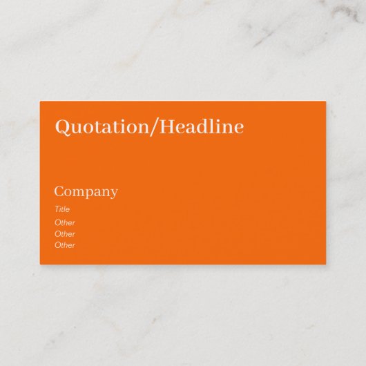 Elegant script in neon sinaasappel visitekaartje (Achterkant)