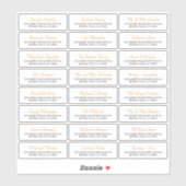 Elegant script individuele gast adresetiketten sticker (Vel)