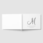 Elegant Script Initiaal Bruiloft Monogram Bruiloft Gastenboek (Volledig)
