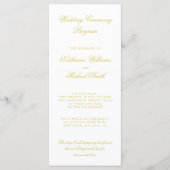 Elegant Script Island Citrus Wedding Programs Programmakaart (Voorkant)