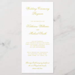 Elegant Script Island Citrus Wedding Programs Programmakaart