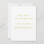 Elegant Script Island Citrus Wedding Rehearsal Kaart (Achterkant)