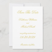 Elegant Script Island Citrus Wedding Save The Date Kaart (Voorkant)