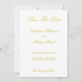 Elegant Script Island Citrus Wedding Save The Date Kaart