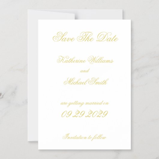 Elegant Script Island Citrus Wedding Save The Date Magnetische Uitnodiging (Voorkant)