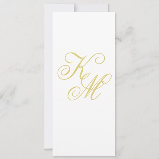 Elegant Script Island Citrus Yellow Wedding Invite Kaart (Achterkant)