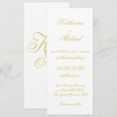 Elegant Script Island Citrus Yellow Wedding Invite Kaart (Voorkant / Achterkant)