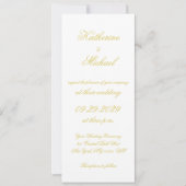 Elegant Script Island Citrus Yellow Wedding Invite Kaart (Voorkant)