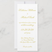 Elegant Script Island Citrus Yellow Wedding Invite Kaart (Voorkant)